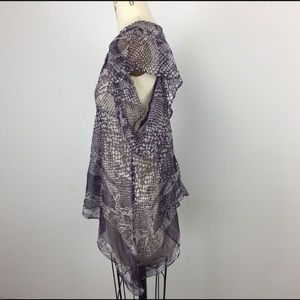 Snakeskin Sheer  work play blouse m/l ... main image 1